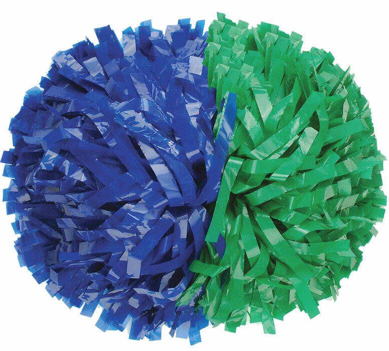 Plastic Cheer Pom Poms Cheerleading Cheerleader Gear 2 pieces one pair  poms(Columbia Blue/White)