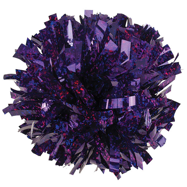 Crystal Purple Pom Pom for cheerleading and dance