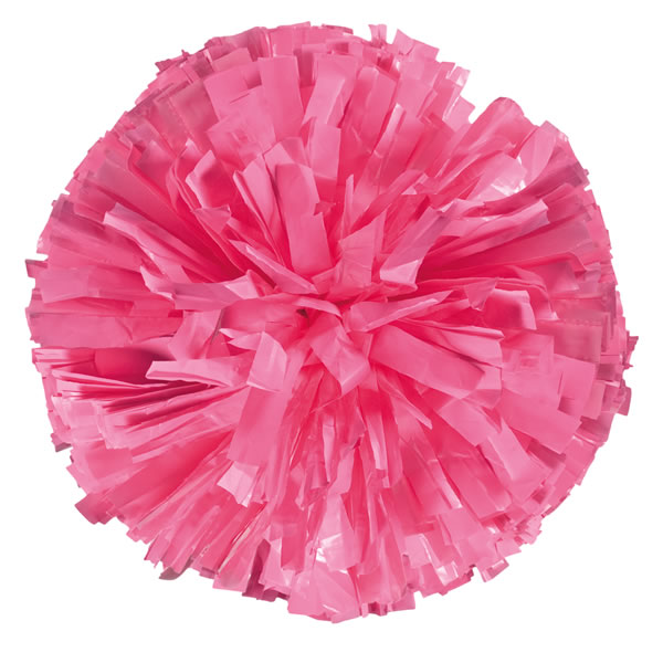 breast cancer Wet Look awareness pink pom pom for dance and cheerleading performances