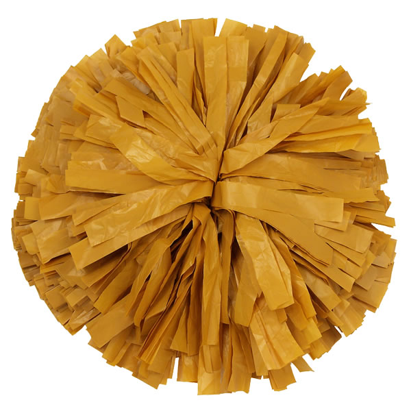 Old Gold Plastic pom pom for cheerleading and dance perfomances