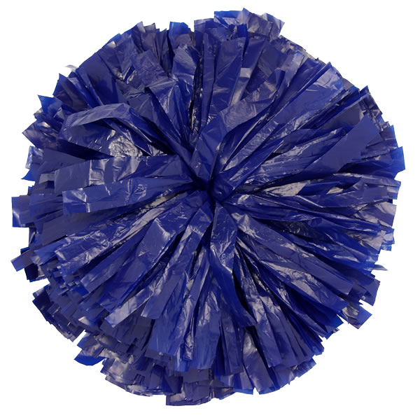 Royal Blue Wet Look pom pom for cheerleading and dance perfomances