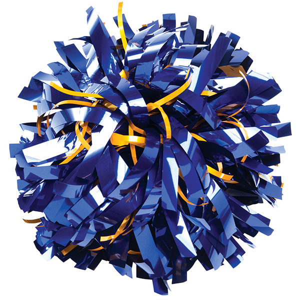 Royal Blue & Gold Pom Poms